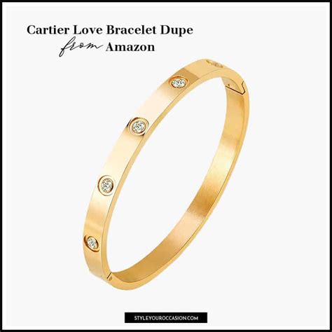 cartier love bracelet dupe amazon|cartier love bracelet inside engraving.